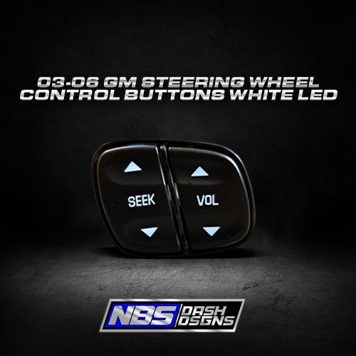 2003-2006 Gm Steering Wheel Control Buttons (Cold White Led)