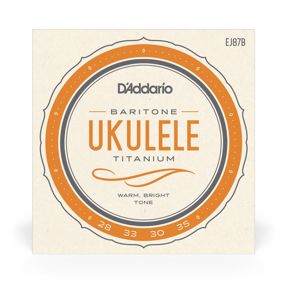 D'Addario EJ87B T2 Titanium/Silver Baritone Ukulele Strings (28-35)