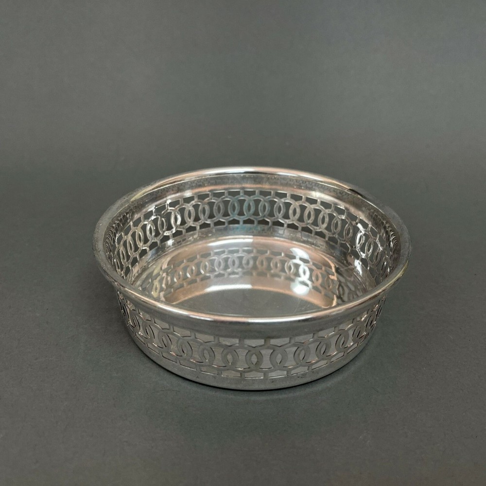 Towle Silver Plate Dish Round Pierced 4 7/8" x 1 1/2" high