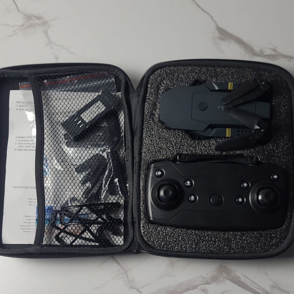 Foldable Quadcopter Drone with Camera, Toy Grade, Dark Gray/Black