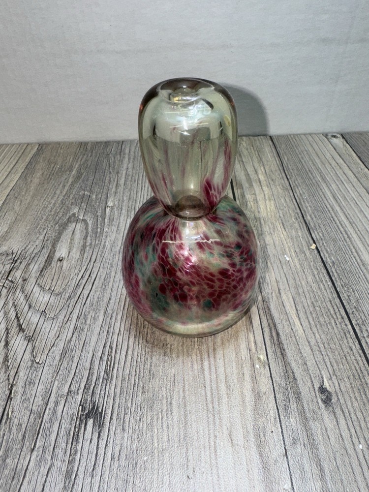 Collectible Handblown Glass Diffuser/Vase - Multicolored with 2cm Opening