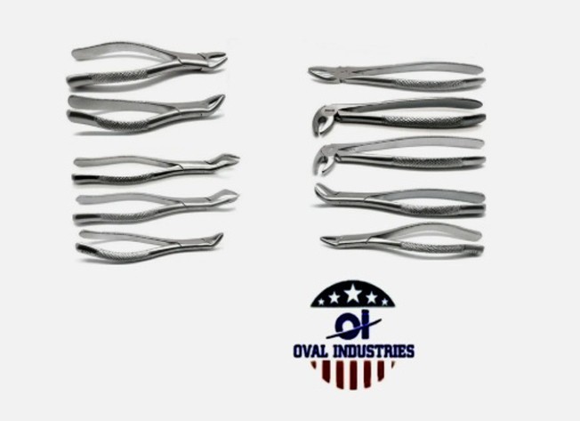 Dental Extracting Forceps Set Surgical Instruments Stainless Steel Tools