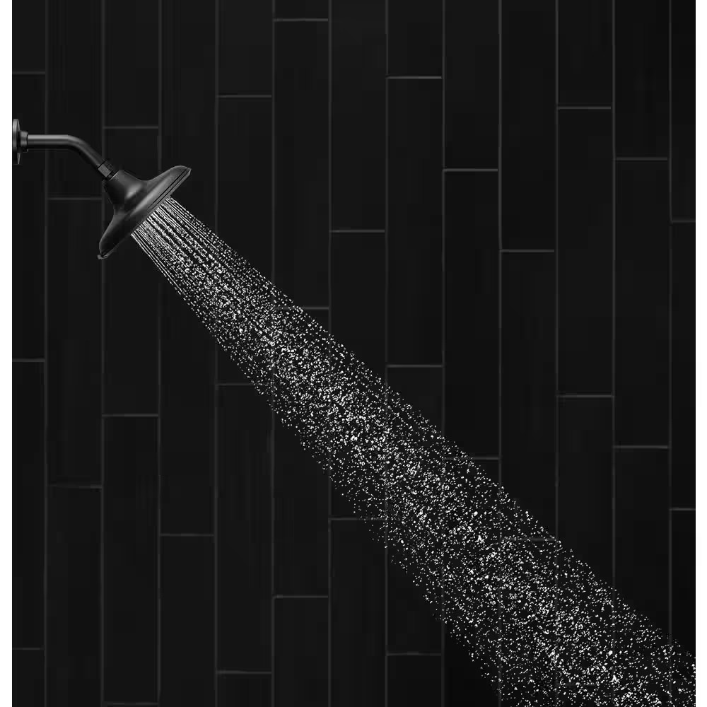 KOHLER Cursiva 1-Handle Tub and Shower Faucet 1.75 GPM Matte Black w/ Valve