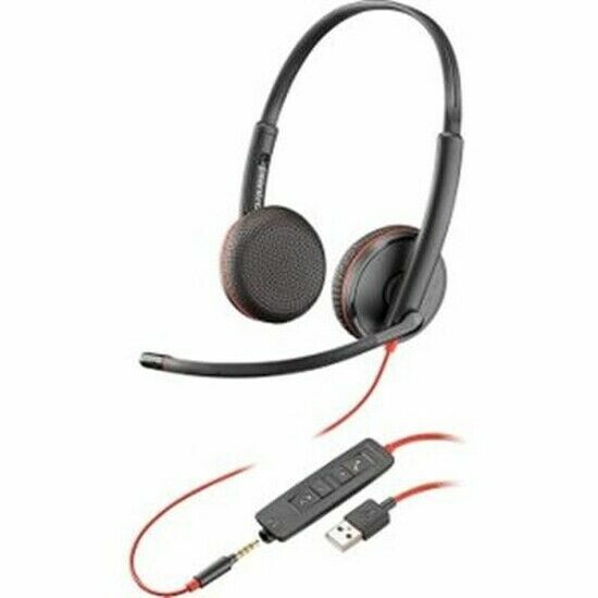 Plantronics Blackwire 3225 USB-A Headset, On-Ear Mono Headset, Wired