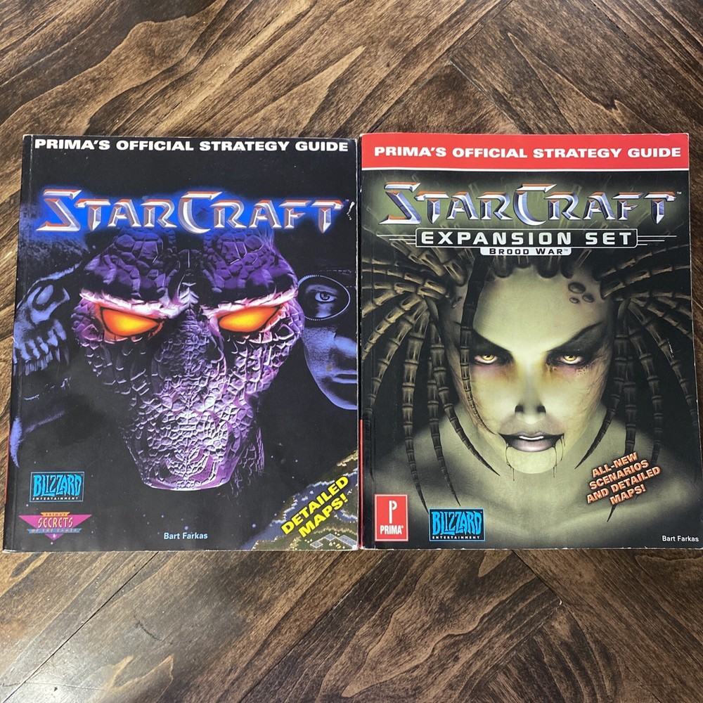 Starcraft & Star Craft Brood War Expansion Computer PC Strategy Guide Book