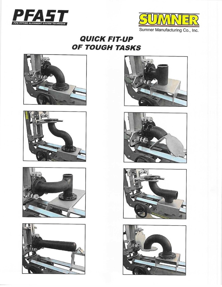 Sumner PFAST Pipe Fitting Alignment System Technique Welding Table Stand 785450
