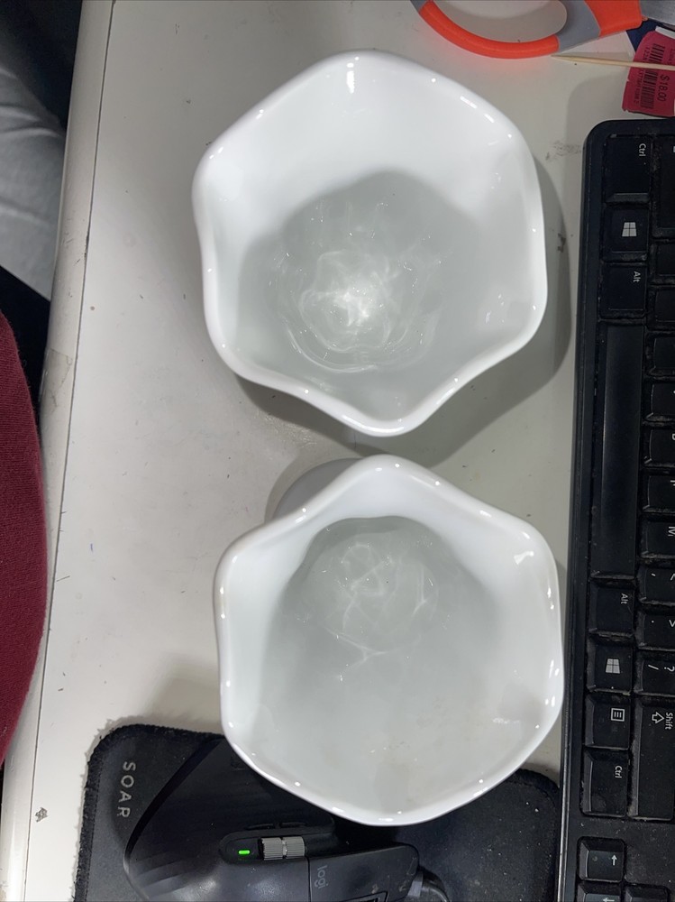 (2) Ceramic Ice Cream Cups