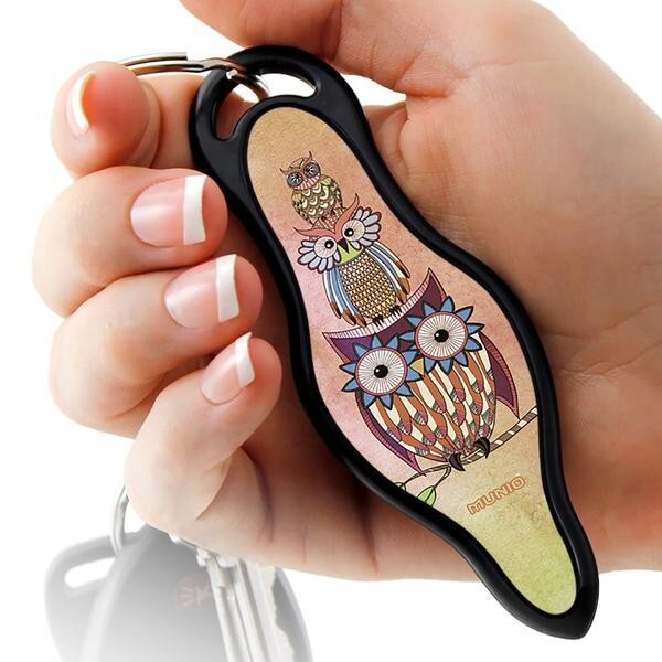 Munio Self Defense Key Chain, Triple Hoot