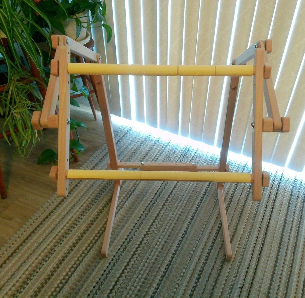Embroidery / Cross Stitch Floor Stand with Two Scroll Frames 16" & 22"