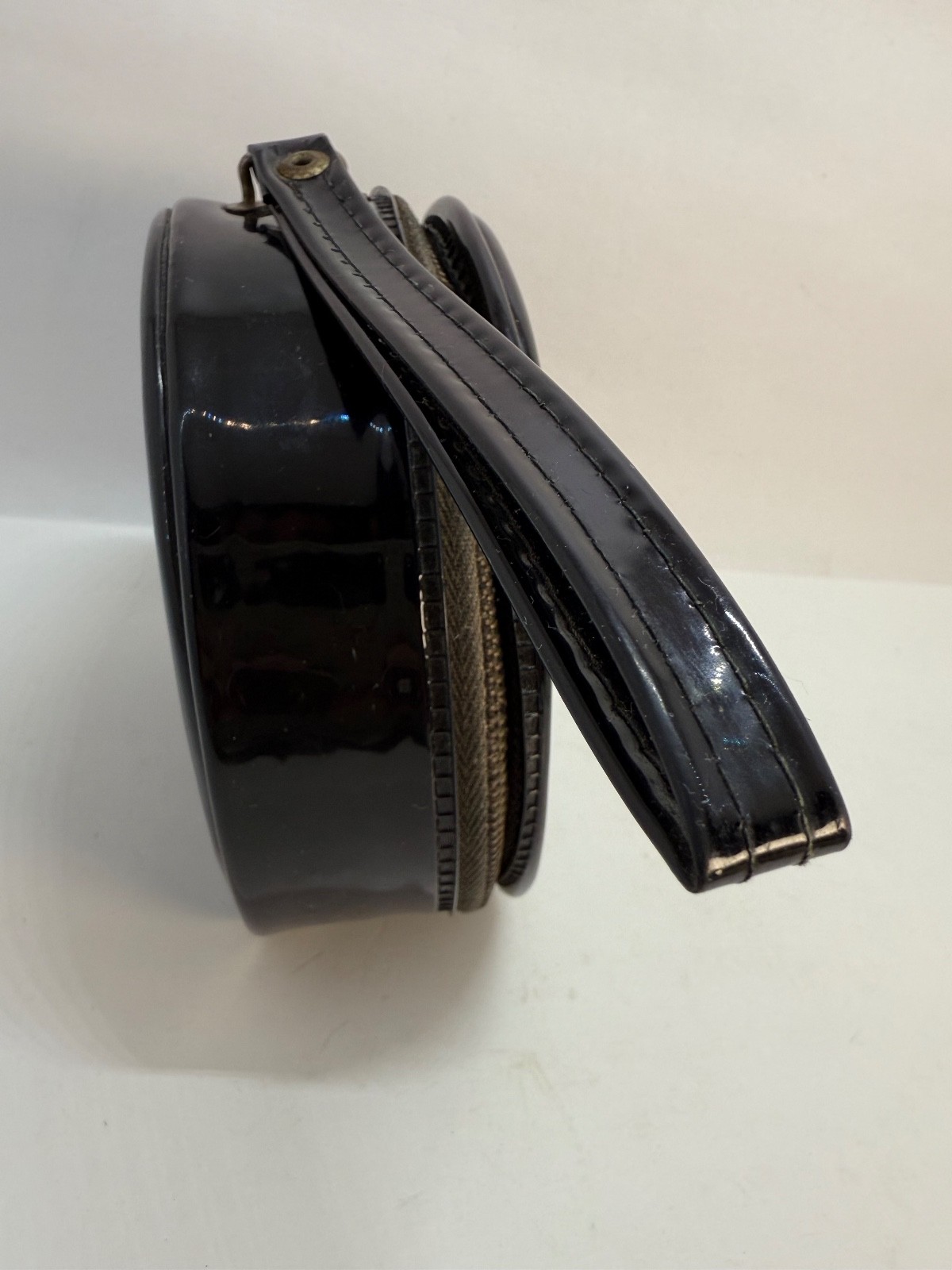 Vintage MICKEY MOUSE Small Black VINYL PURSE WALT DISNEY Hong Kong *Free Ship*