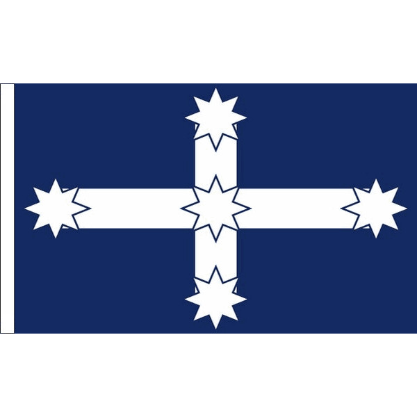 18" x 12" (45 x 30 cm) Eureka Australia Polyester Sleeved Hand Waving Boat Flag