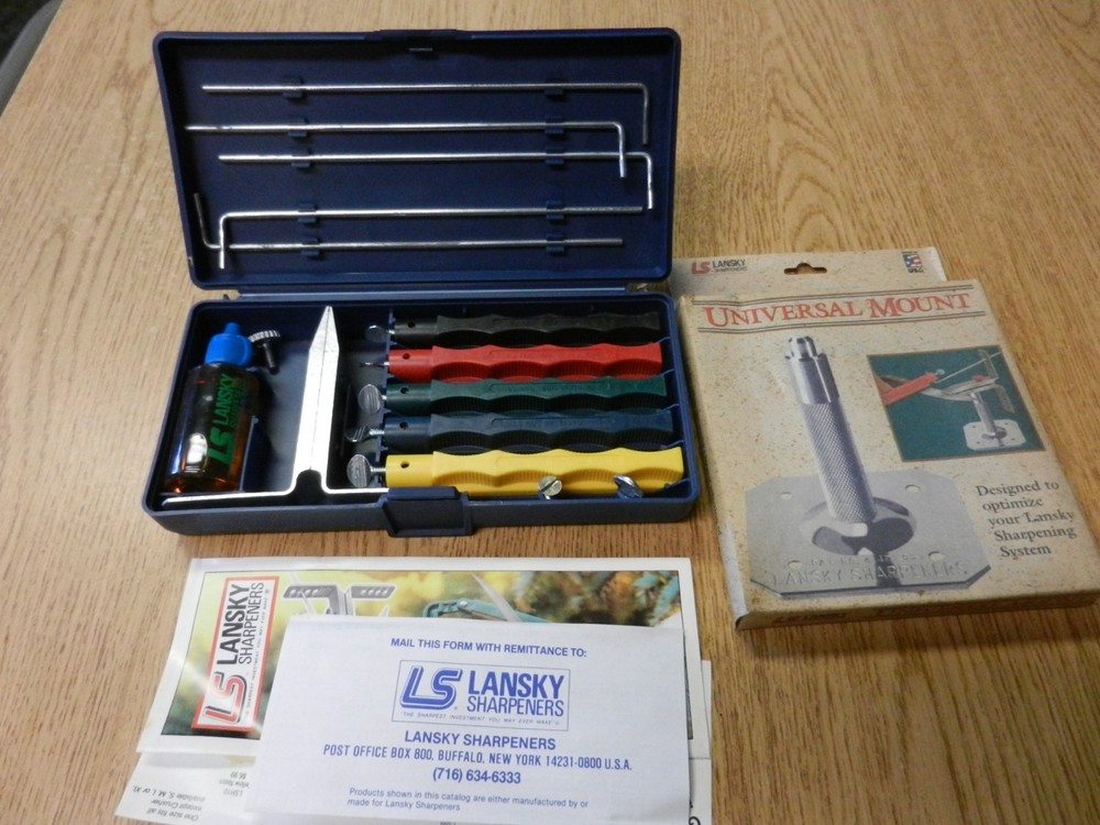 LS Lansky Knife Sharpening Kit & Universal Mount Complete Lightly Used