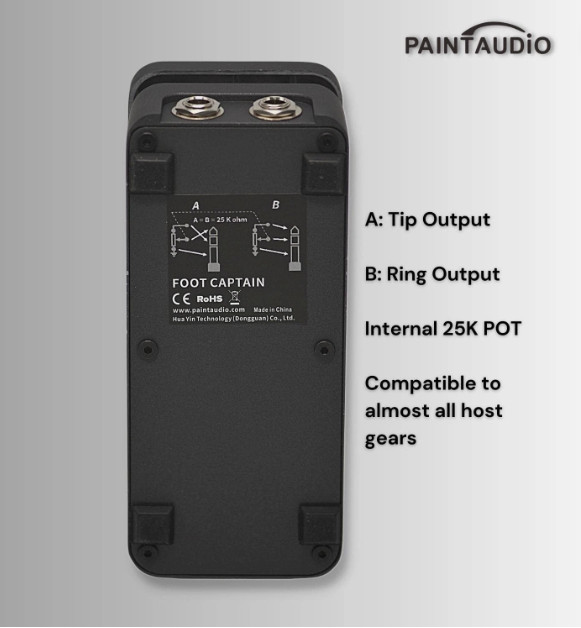 Paint Audio Foot Captain Dual Outputs Expression Pedal Multi-effects NEW