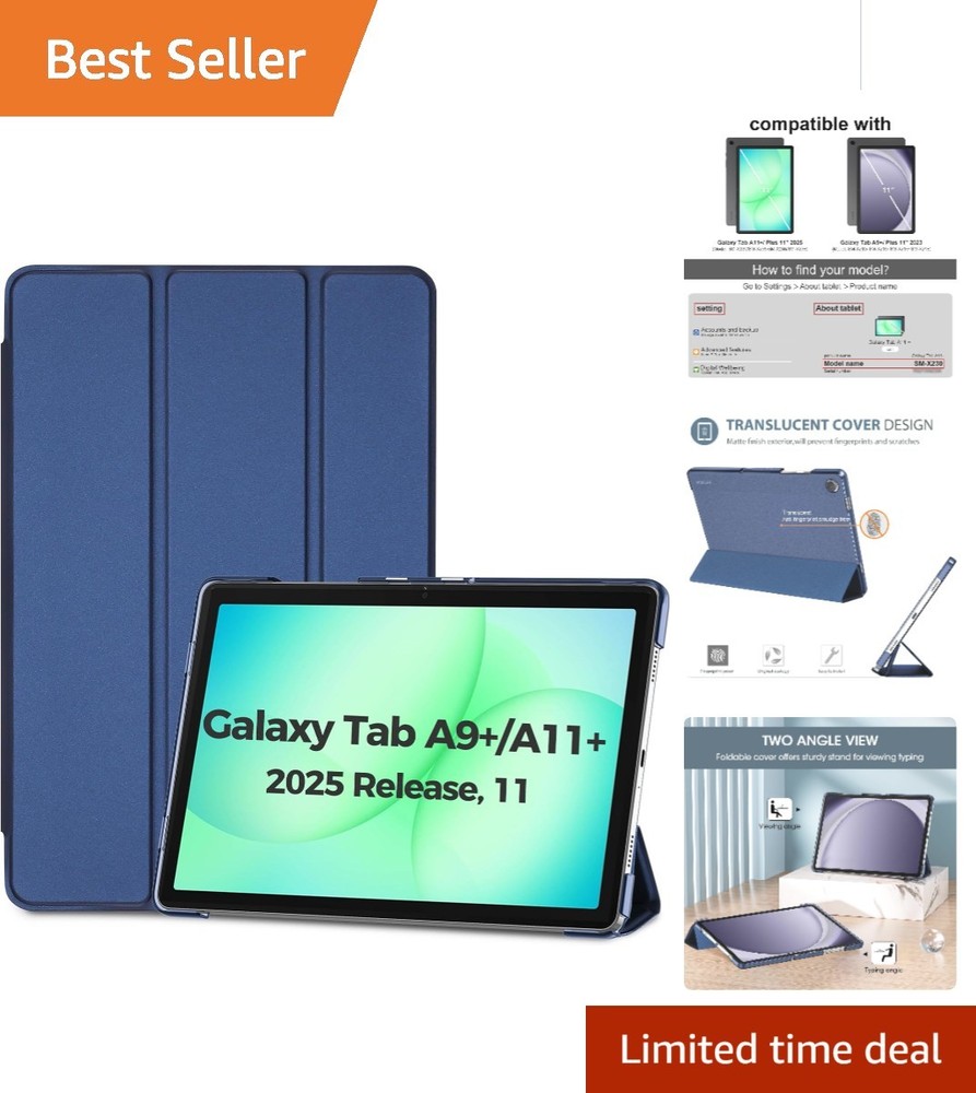 Elegant Hard Shell Tablet Case for 11" Galaxy Tab A11+/A9+ Plus - Translucent