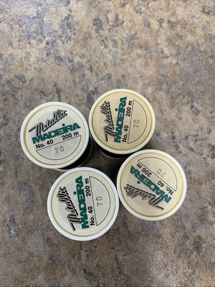 4 Spools MADEIRA Metallic Polyester Embroidery Thread 200M, # 70