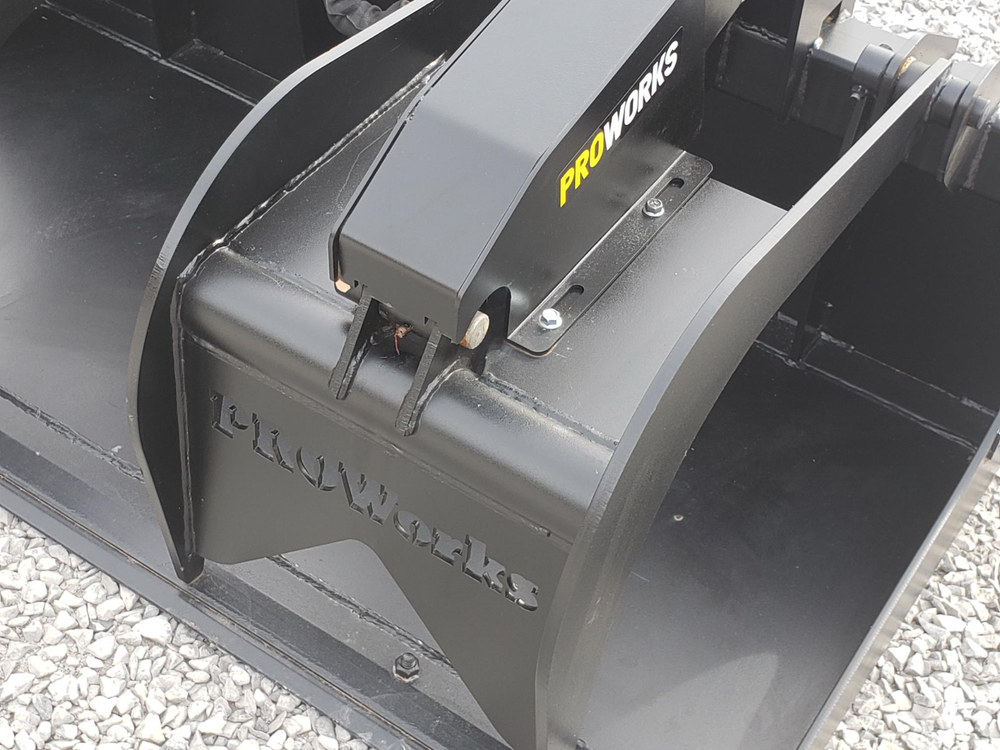 84″ Severe Duty Solid Bottom Bucket Grapple with Bolt on Edge Fits Skid Steer QA