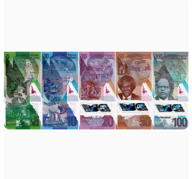 2019-21 5pcs Set East Caribbean 5 10 20 50 100 Dollars Banknote UNC NEW