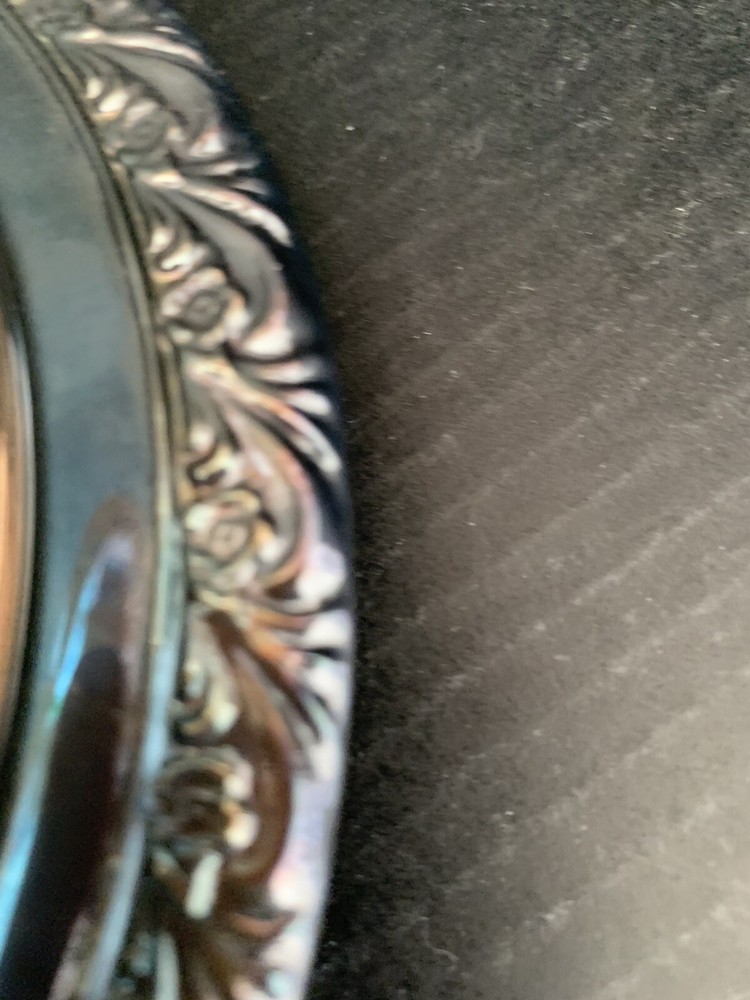 Wm Rogers 748 Round Candy Mint Nut Silver Plate Bowl Dish 7.5 in diameter VTG