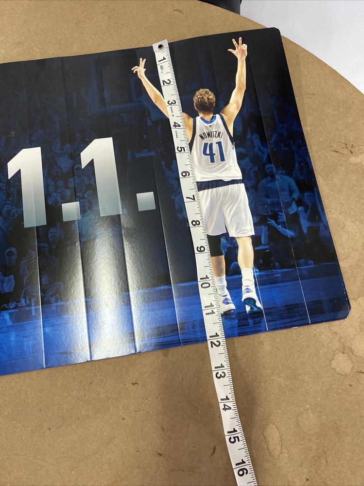 DIRK NOWITZKI 41.21.1. FINAL HOME GAME 12x22.5 POSTER/SLAPPER