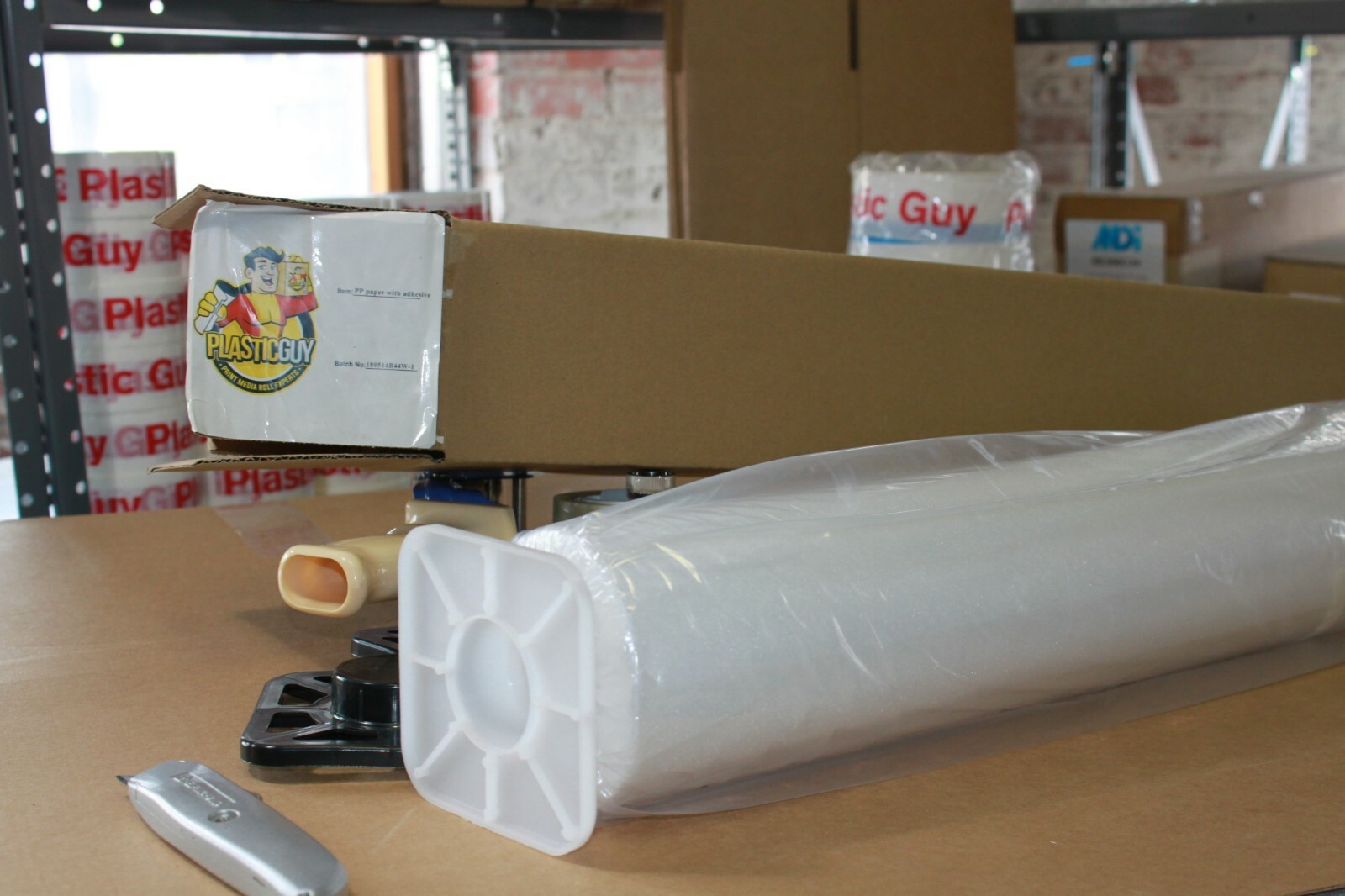 Self-Adhesive Poly-Vinyl Banner Aqueous Inkjet Print Roll Tear & Water-Resistant