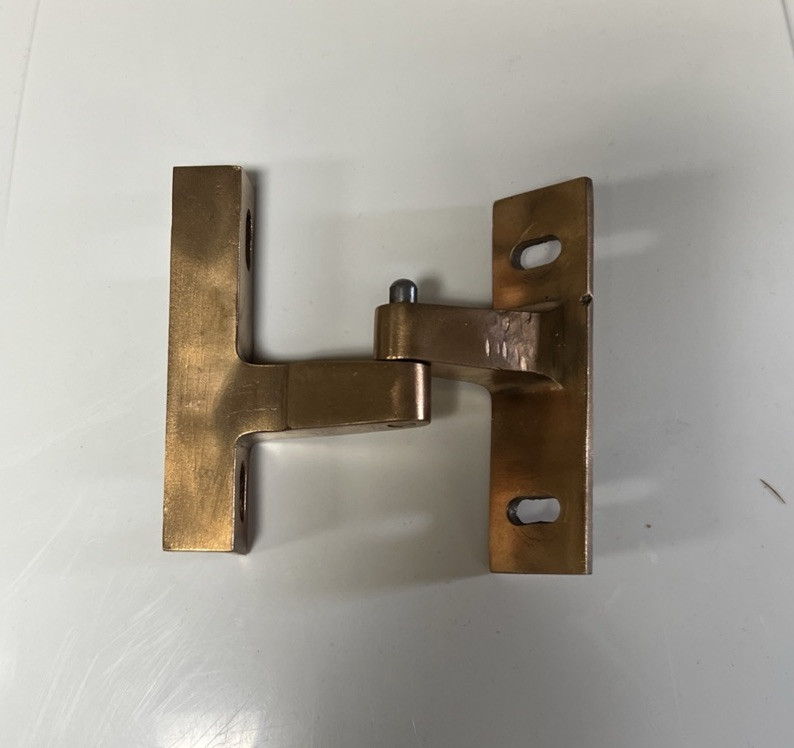 Vintage Brass Offset Pivot Hinge 4pcs