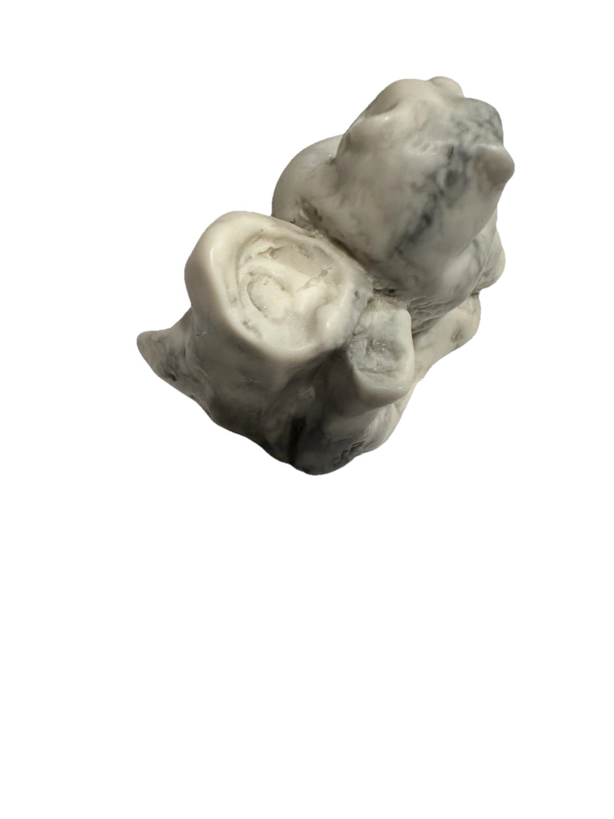 Tiny Vintage Pearlite Marblecraft Polar Bear Figurine Hand Crafted in Canada