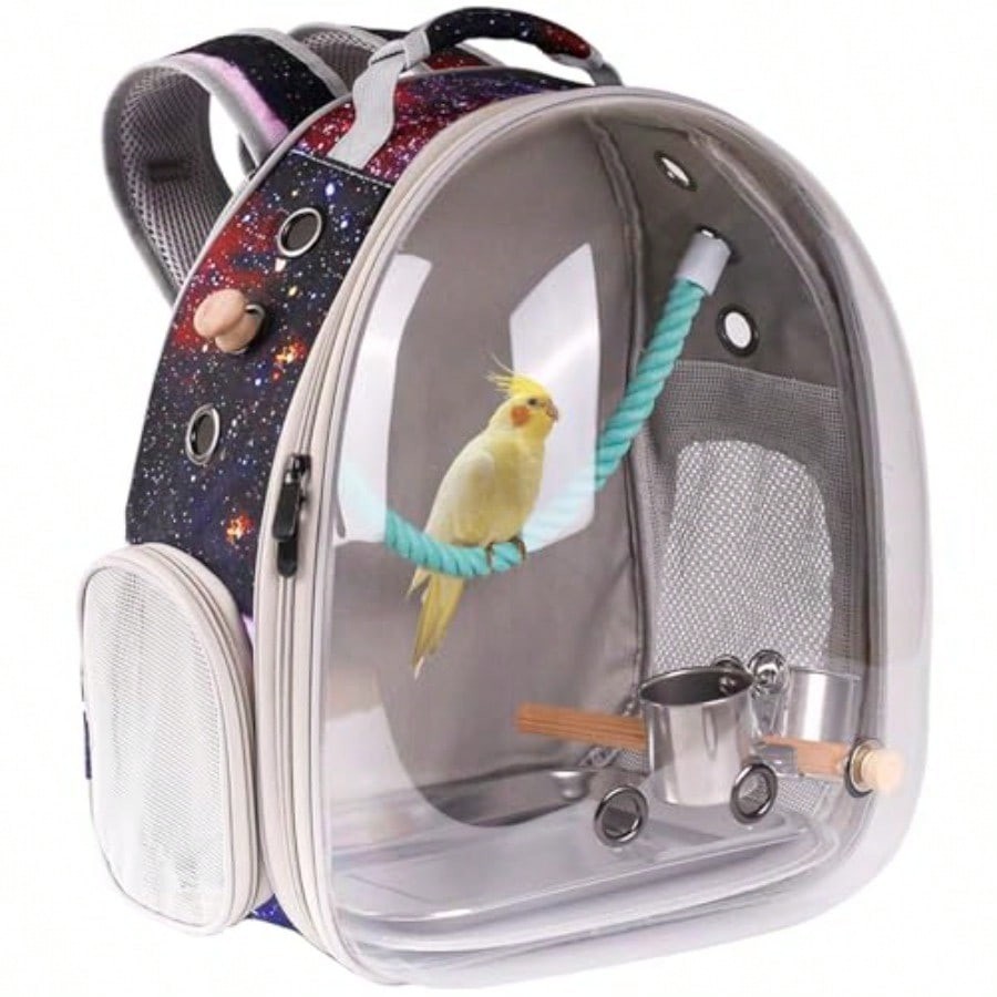 Blue Bird Carrier Backpack With Perch For Cres Bies And Small Parro - Large Size