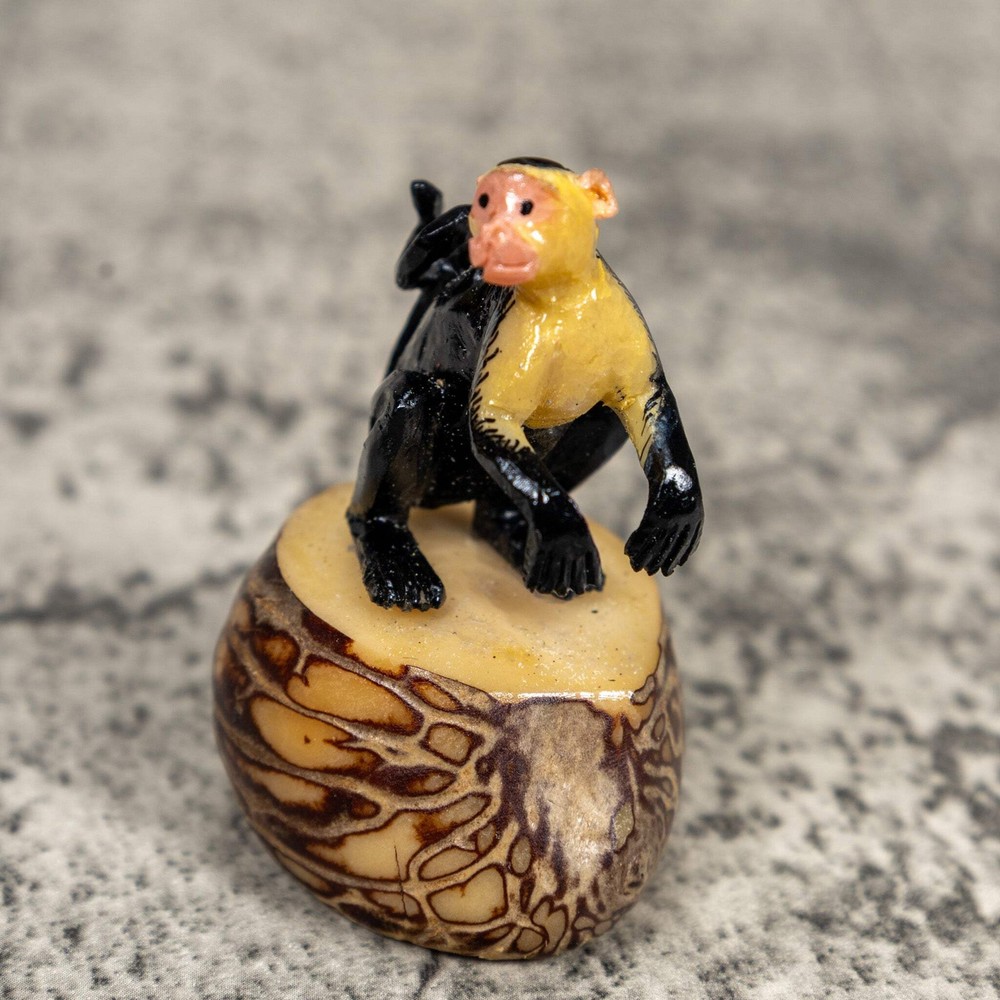 White Face Monkey Tagua Carving