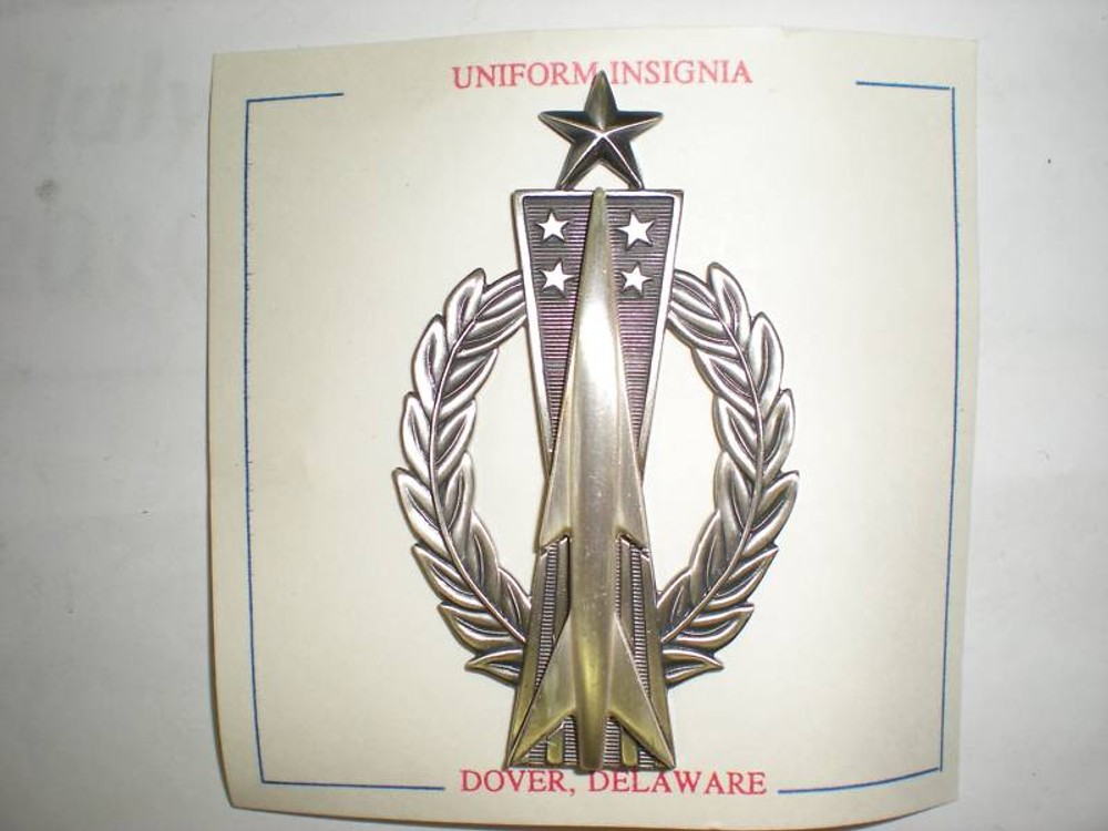 USAF SENIOR MISSILE OPERATIONS BADGE -SILVER OXIDIZED