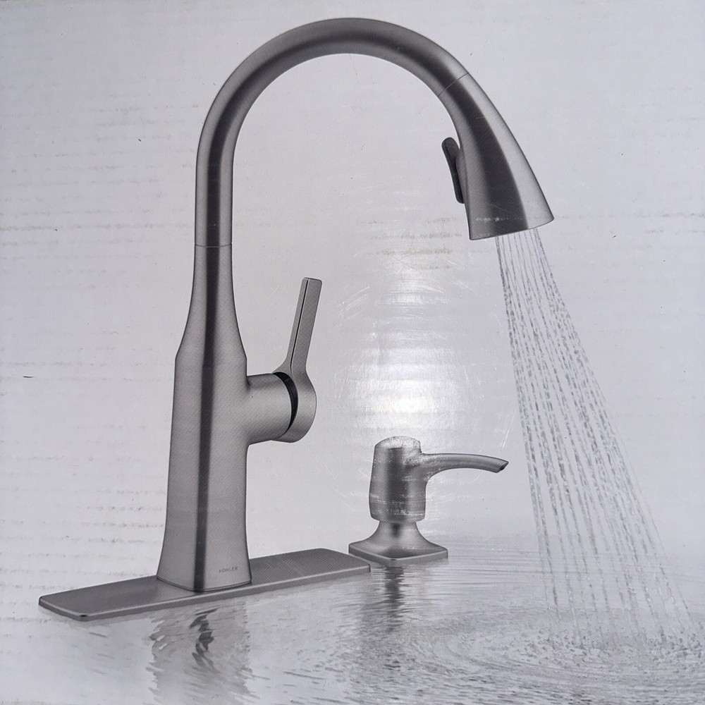 Kohler Rubicon R20147-SD-VS Single-Handle Pull-Down Sprayer Kitchen Faucet in Vi