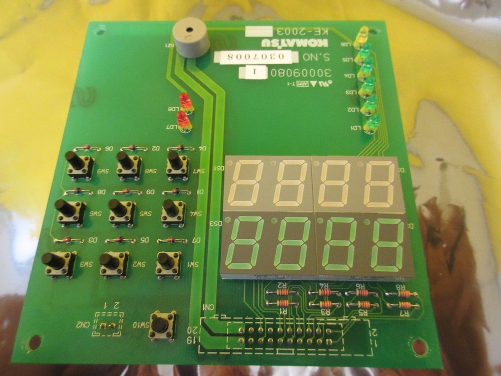Komatsu 300090801 KE-2003 Display Panel Board PCB Used Working