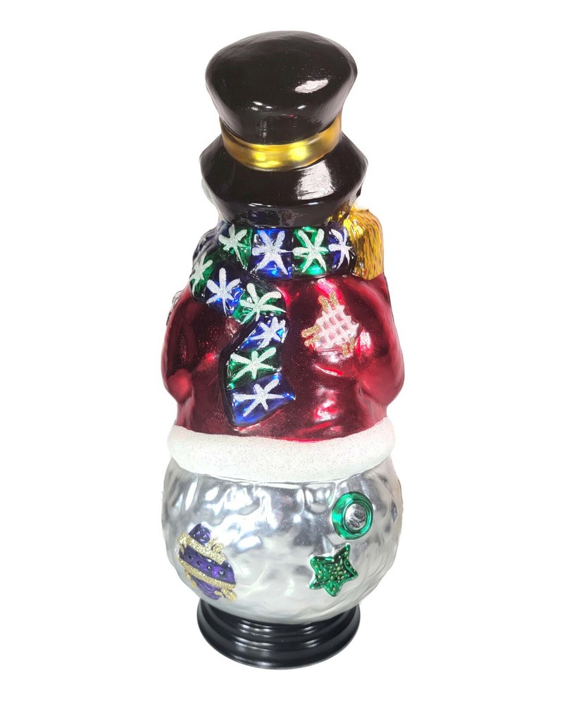 Very Large 19"! Hand-Blown Glass Snowman
