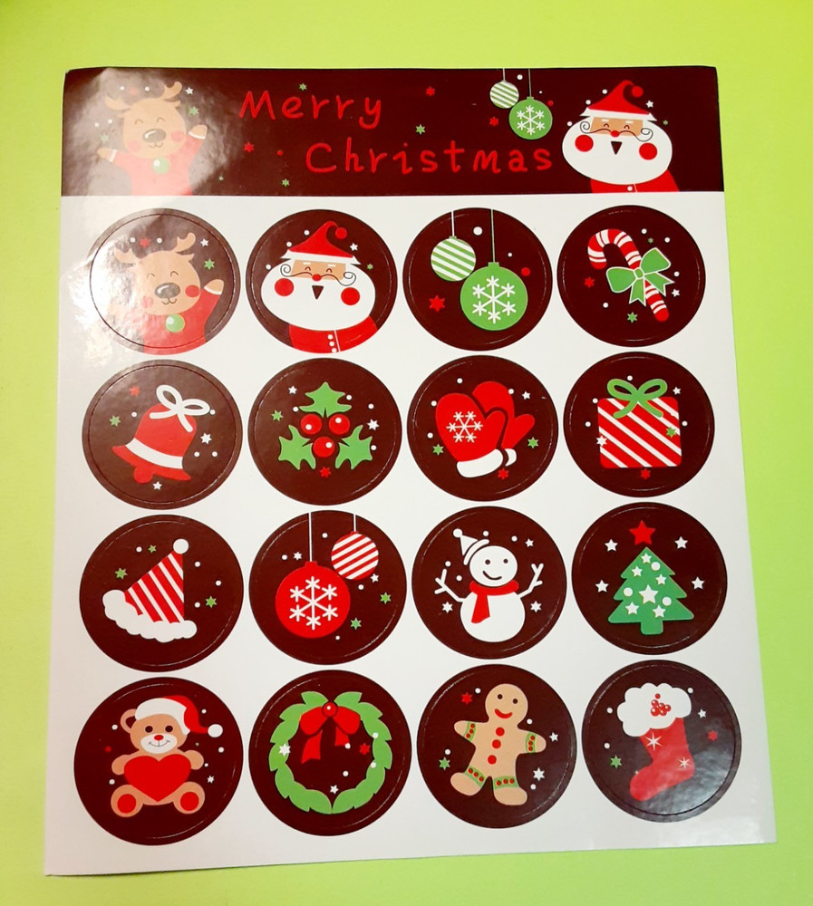 Merry Christmas large sticker sheet *damaged*