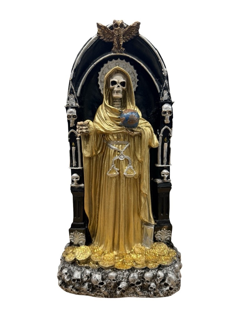 Santa Muerte En Capilla-Curada- Oro