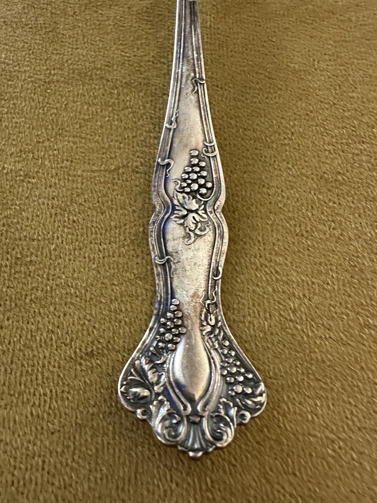 1847 ROGERS Vintage Grape Pattern- Large Soup Ladle 10 7/8”