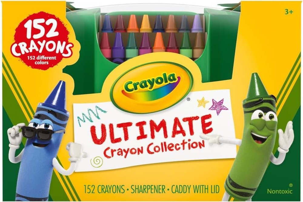 Ultimate Crayon Box Collection (152ct), Bulk Kids Crayon Caddy, Classic