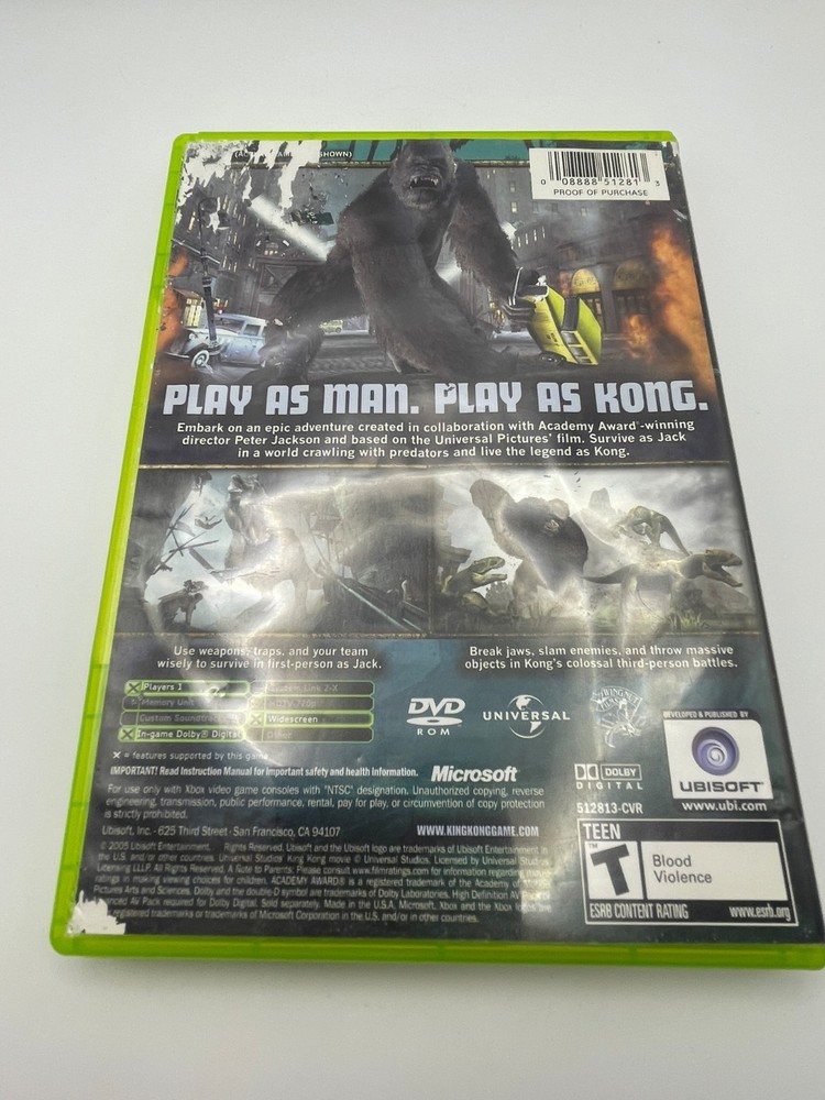 Peter Jackson's King Kong Microsoft Xbox Replacement Manual / Case (No Disc)