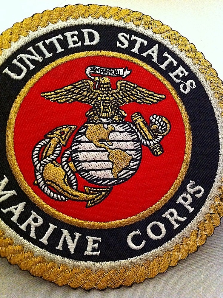 USMC Marine Corps Patch, 4 1/2" Diameter Free Shipping!!