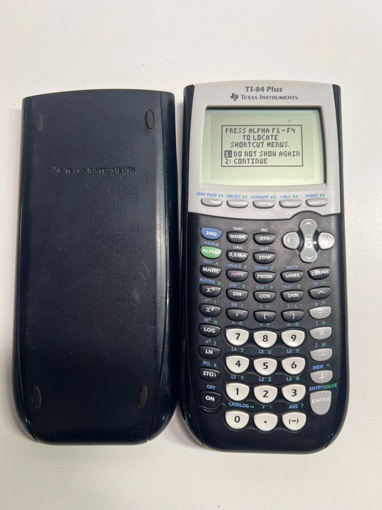 Texas Instruments TI-84 Plus Graphing Calculator with Cover - Tested & Working