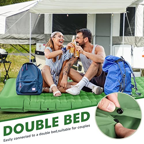 Sleeping Pad for Camping- Ultralight Inflatable Sleeping Mat with Built Green
