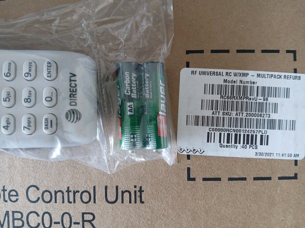 Lot 40 DIRECT TV Remote Control RC66RX RF-XMP