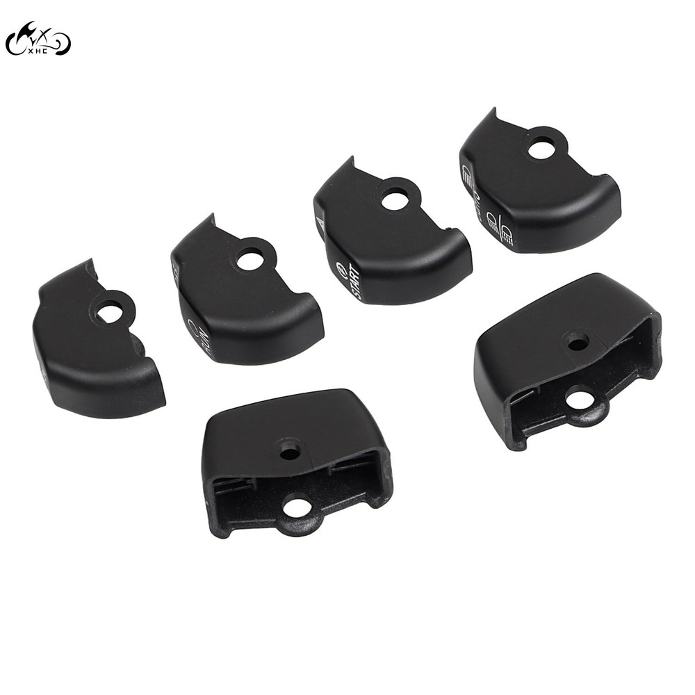 Black Hand Control Switch Housing Button Cap For Harley Dyna Softail Forty Eight