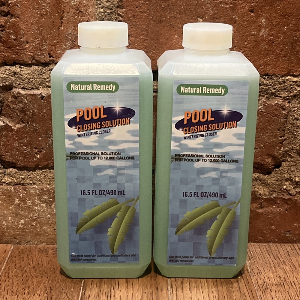 (2 Pack)Pool Closing Winterizing Solution 16.5oz Green Liquid - 12,000 Gallons