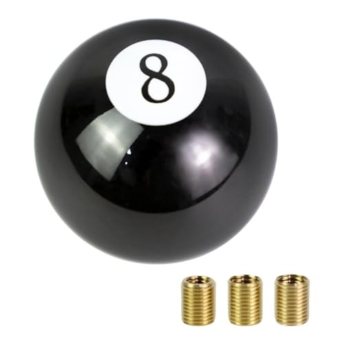 Shift Knob, 8 Ball Gear Shift Knob with 3 Threaded Adapters, Gear Ball