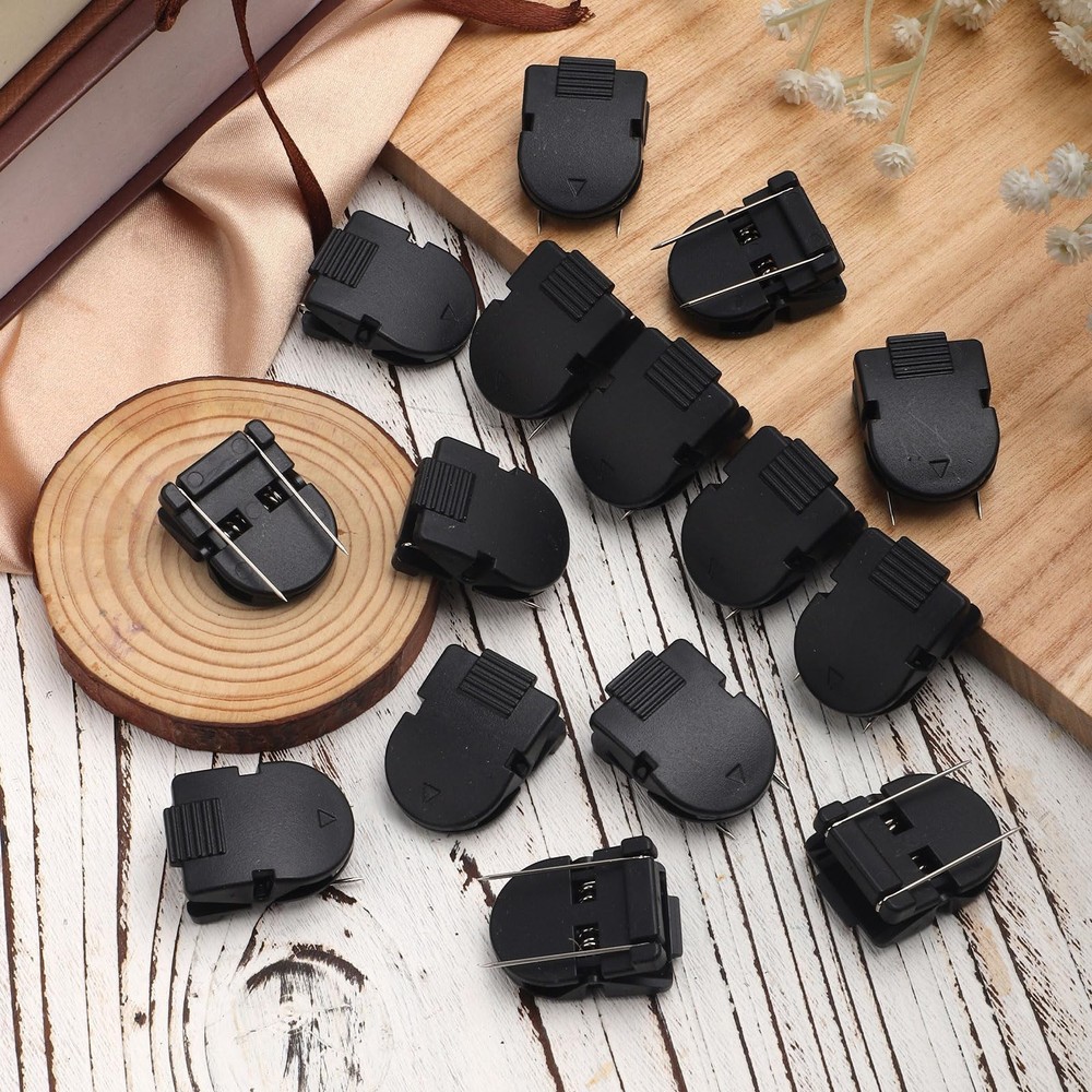 24pcs Cubicle Clips, Plastic Stainless Steel Cubicle Hooks Fabric Panel Wall ...