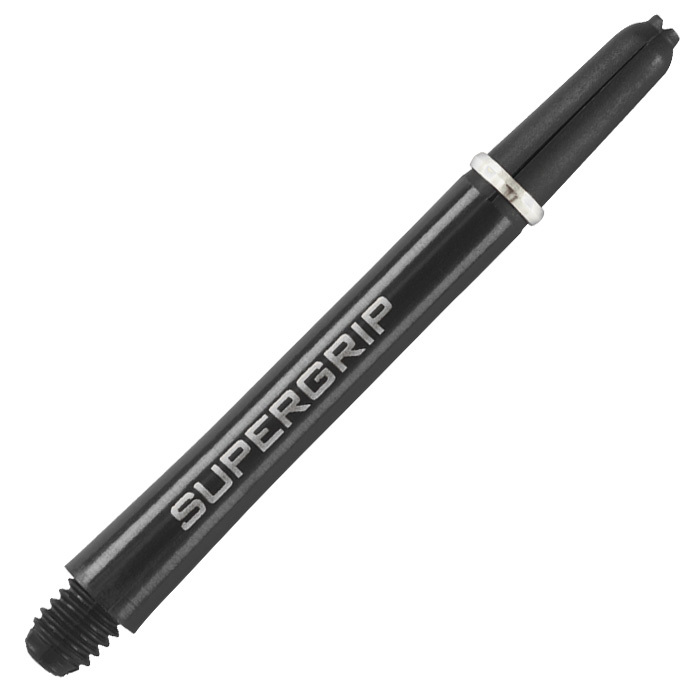 BLACK INTERMEDIATE HARROWS SUPERGRIP DART SHAFTS WITH SILVER RING