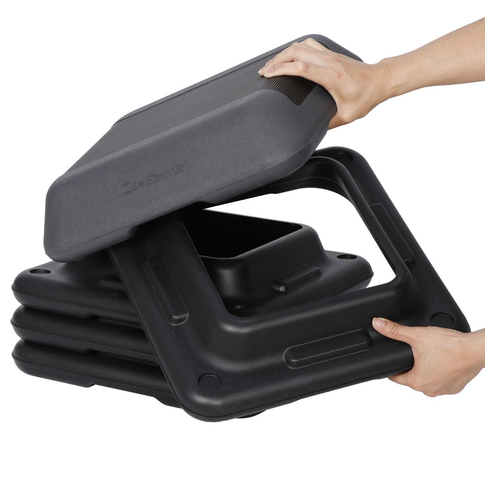 Adjustable High Step Aerobic Platform with 4 Risers Training Device 16" x 16"