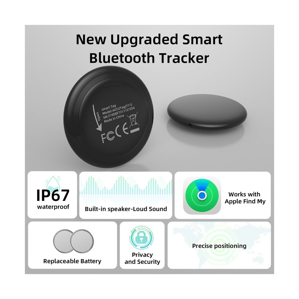 Air Tracker Tags-4 Pack[Apple MFi Certified] (iOS Only), Bluetooth ... Fast Ship