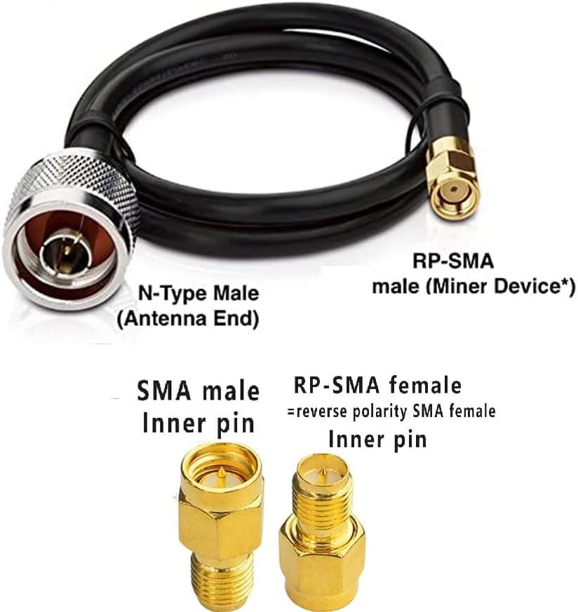 Long Range Meshtastic Antenna with RP-SMA Cable