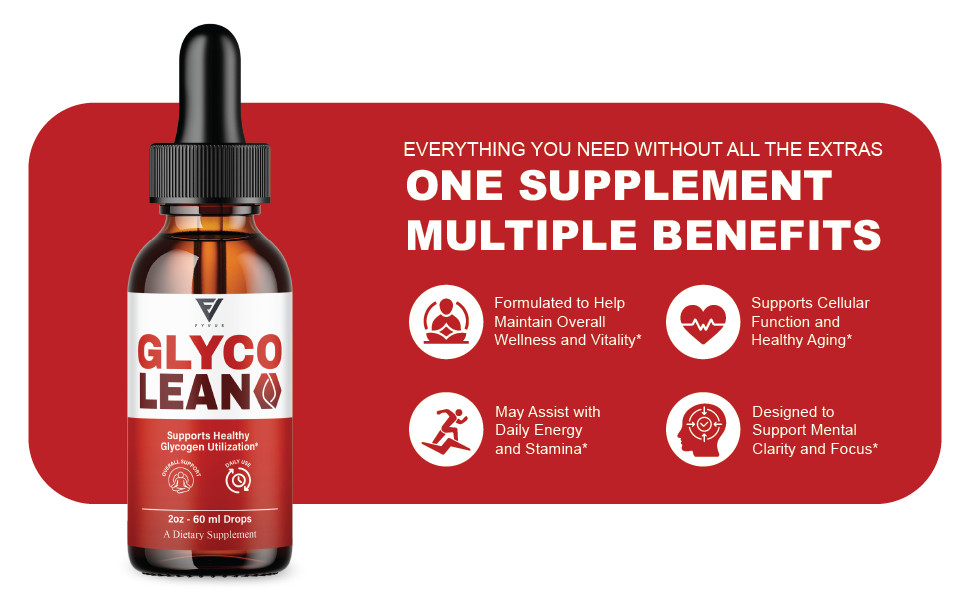 (5 Pack) Glyco Lean Drops, GlycoLean Premium Liquid Drop Supplement (10oz)